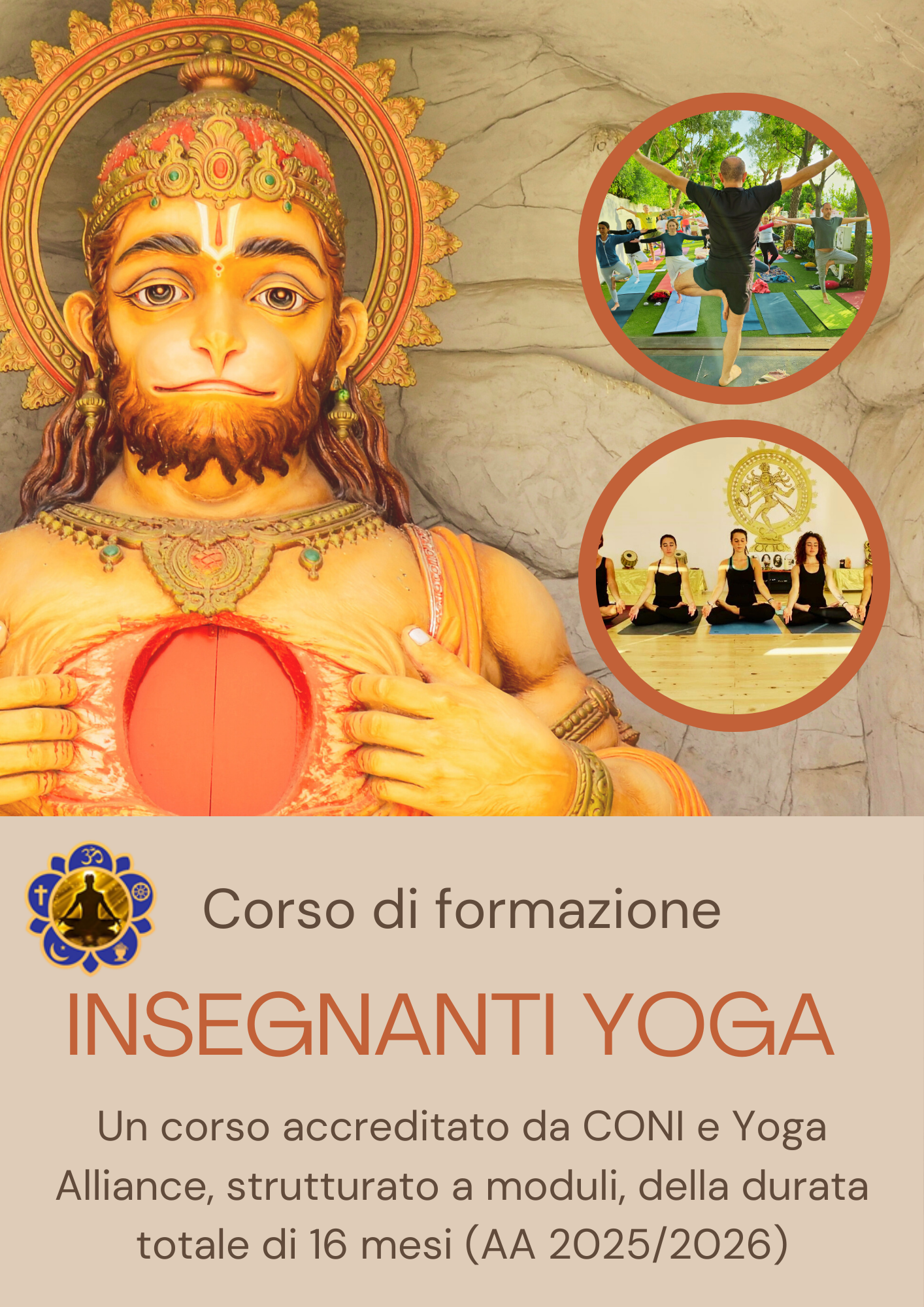 Corso formazione INSEGNANTE YOGA DI 1° LIVELLO (250 ore) - ITALIA 2025/26